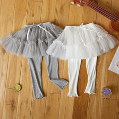 Girls' Mesh Skirted Leggings, Ages 2-7 Skort Pants