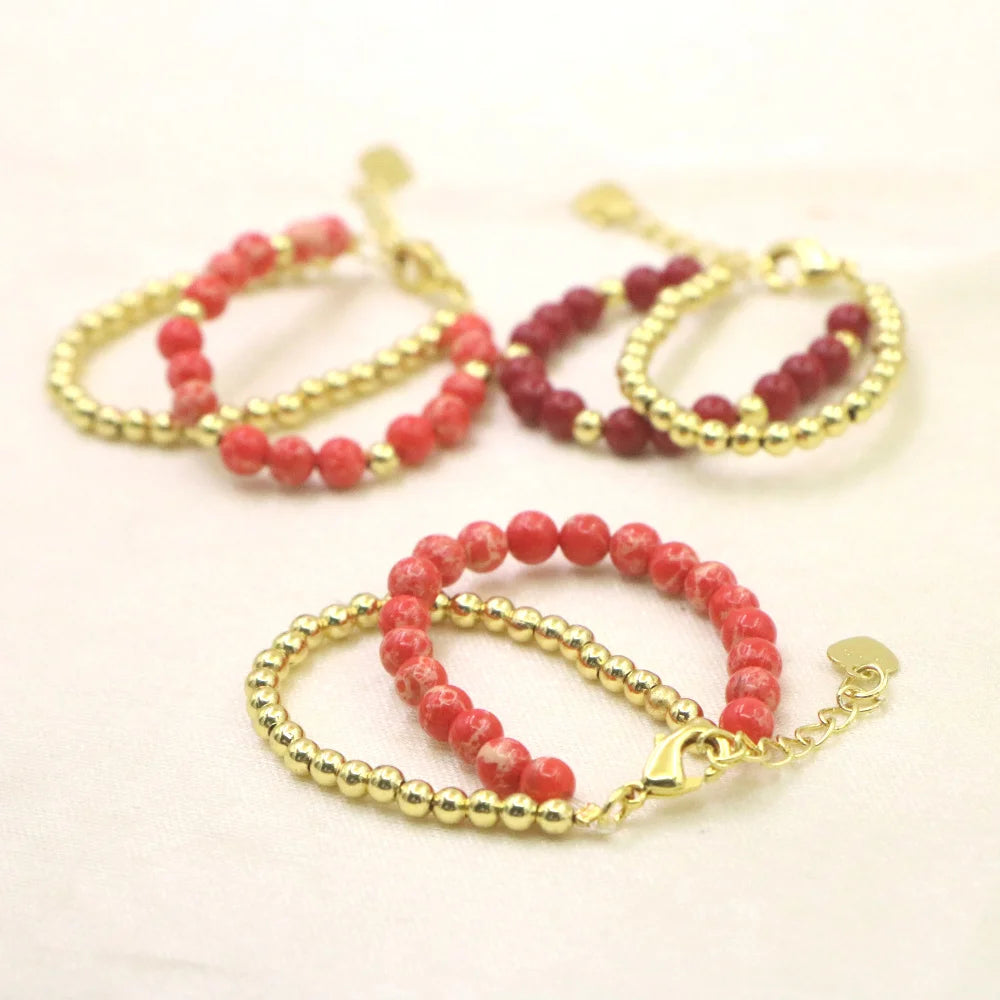 Natural Stone Bead Bracelet for Girls | PAMU8