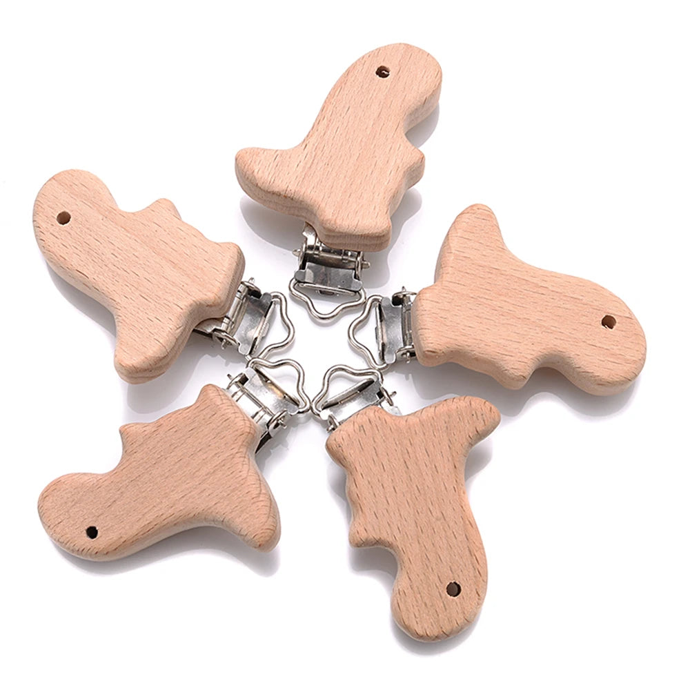 Wooden Animal Pacifier Clips Holder - PAMU8
