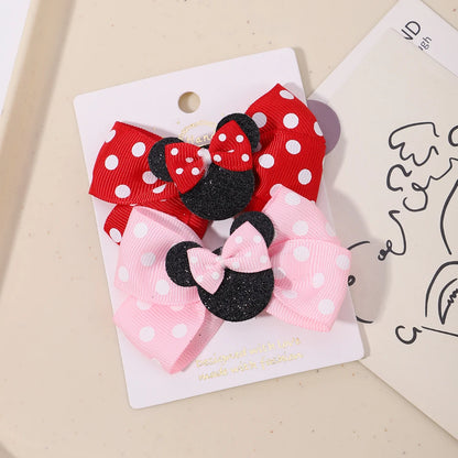 Polka Dot Bow Hair Clips