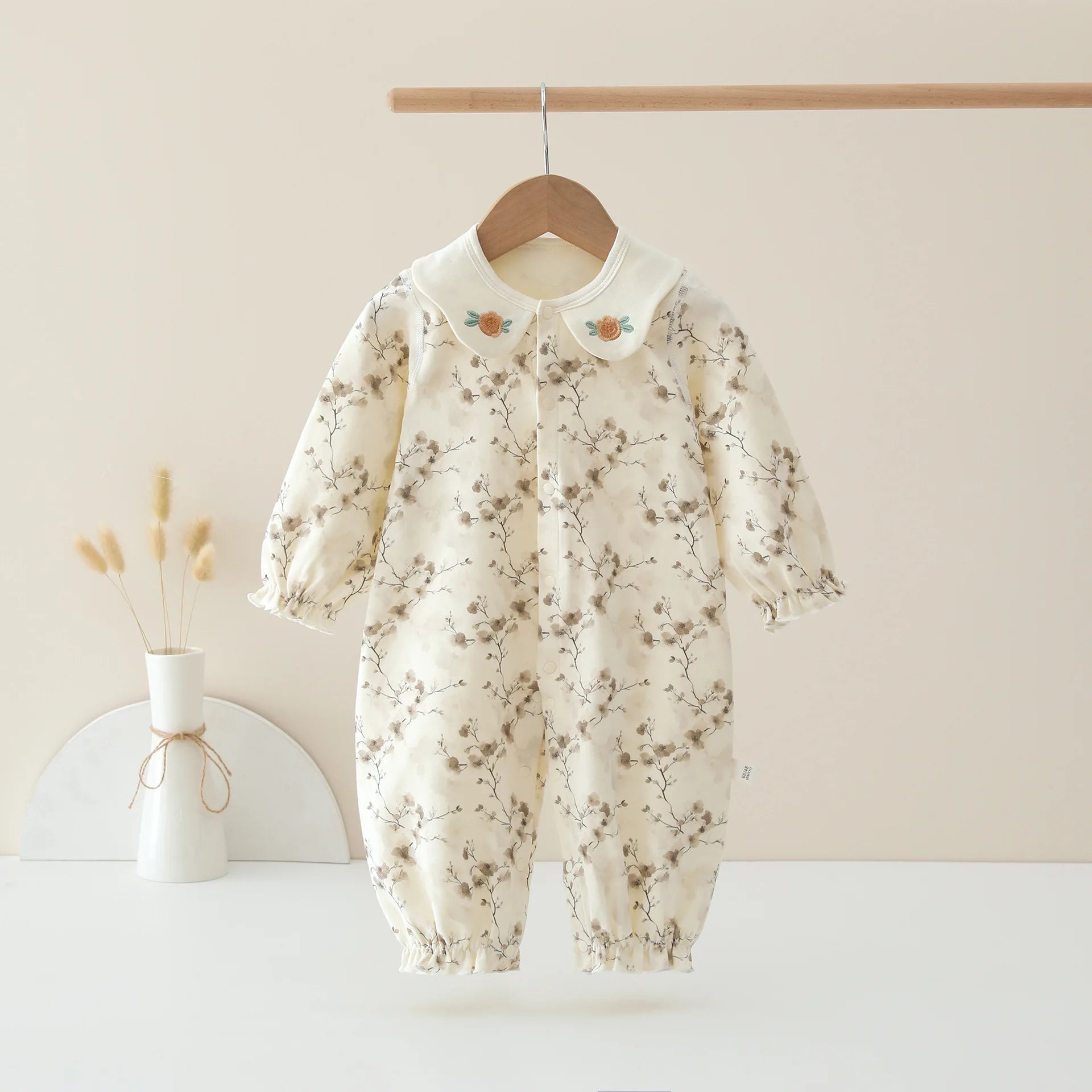 Spring Velvet Printed Baby Suit