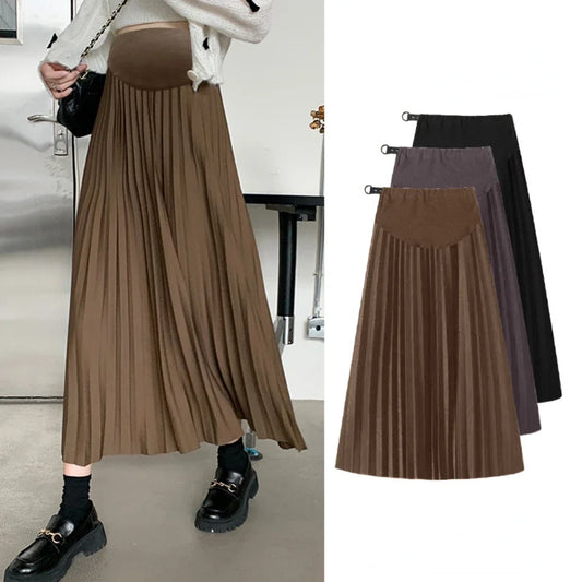 Pleated Thick Warm Maternity Skirts