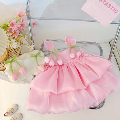 Summer Tulip Mesh Baby Dress
