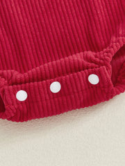 Embroidery Bow Christmas Bodysuit