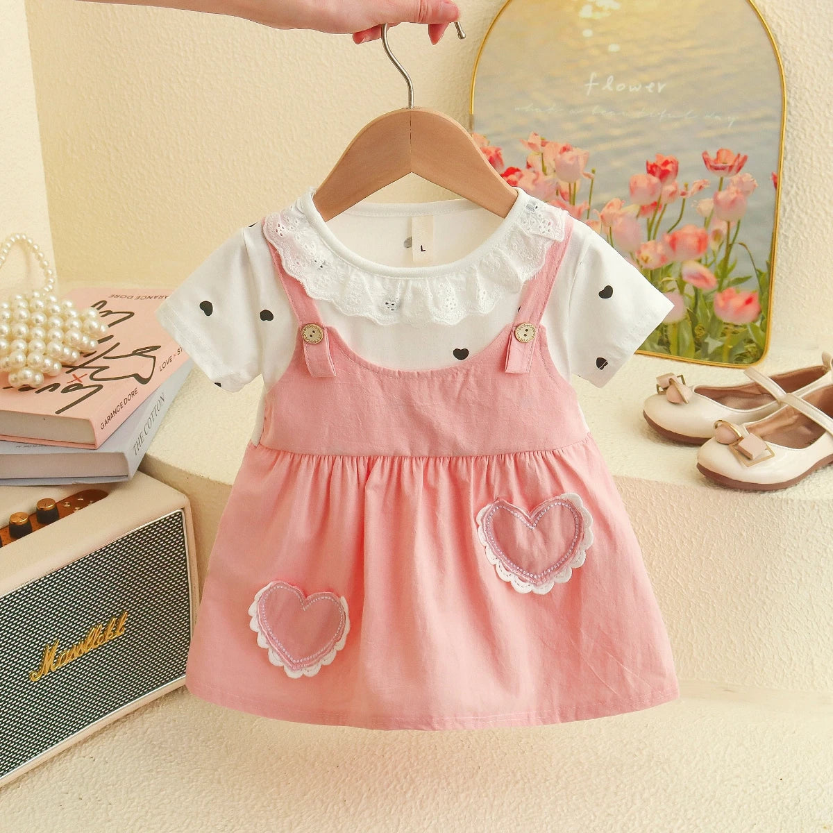 Heart Print Summer Girl Dress