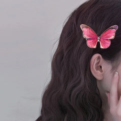 Girls' Butterfly Hair Clips, 5-Piece Mesh Barrette Set
