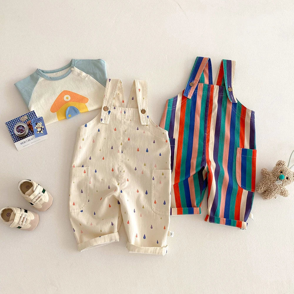 Kids' Spring Jumpsuit, Unisex Casual Romper