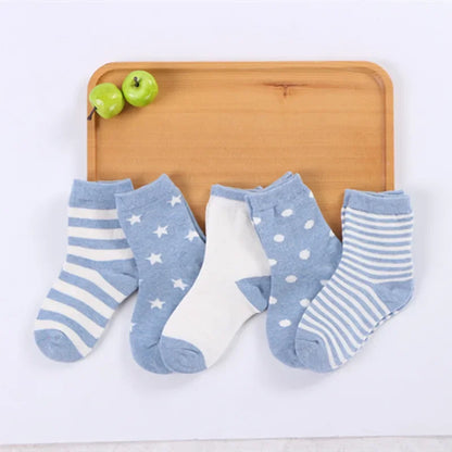 5 Pairs Cute Cat Baby Socks
