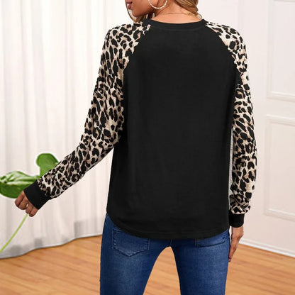 Long sleeve leopard print t-shirt