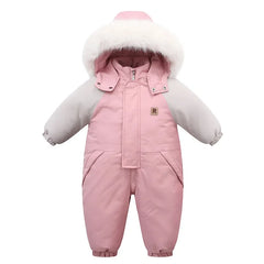 Wool Lined Infant Down Romper
