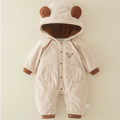 Cozy Winter Baby Romper Set