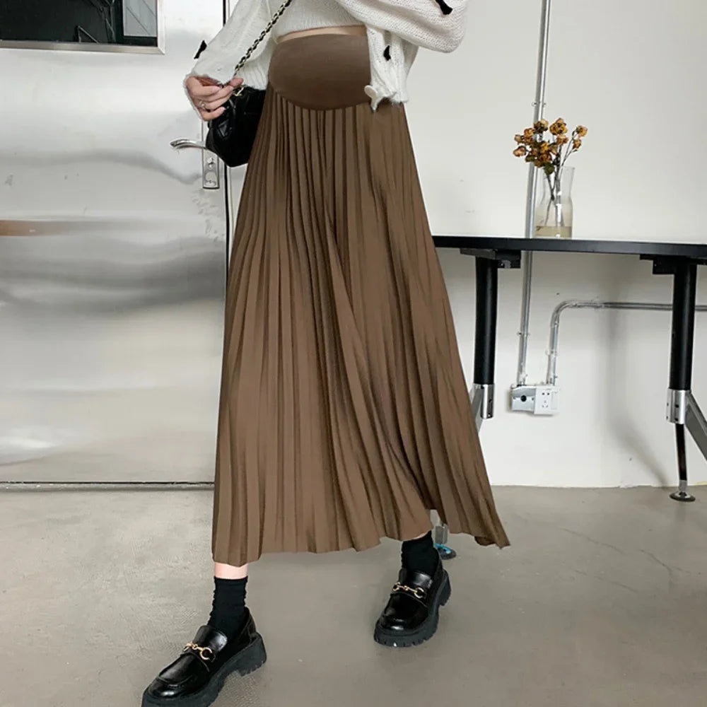 Pleated Thick Warm Maternity Skirts