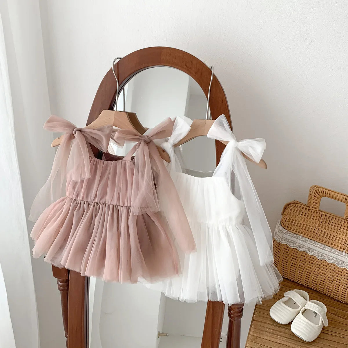 Baby Girl Polka Dot Romper Dress Set | PAMU8