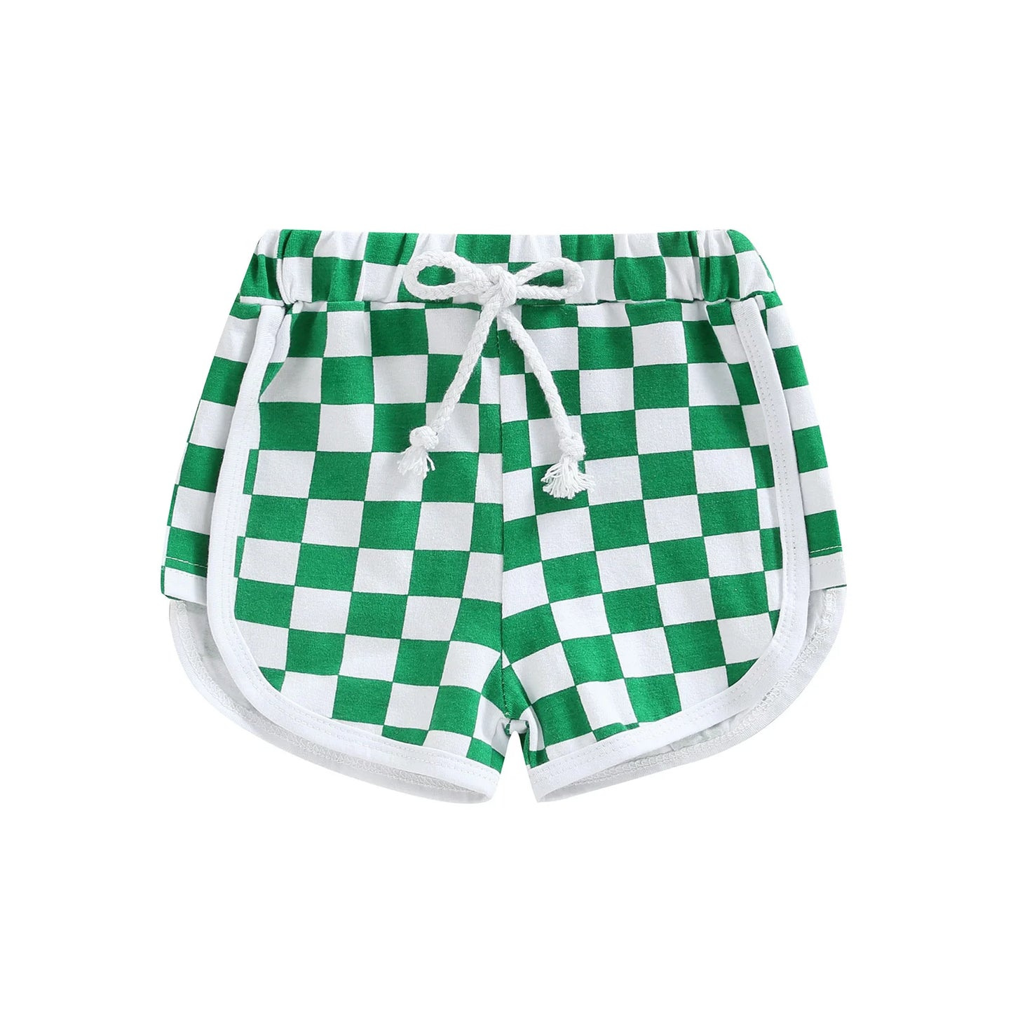 Checkerboard Print  Short Pants