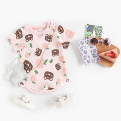 Baby Girls' Cotton Bodysuit, Short-Sleeve Newborn Top
