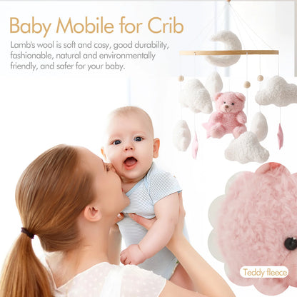 Baby Crib Mobile Wooden Rattle Toy