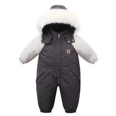 Wool Lined Infant Down Romper