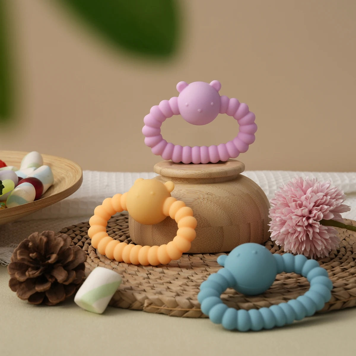 Baby Silicone Rattle Toy