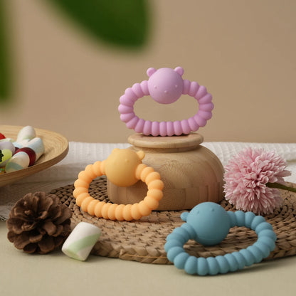 Baby Silicone Rattle Toy