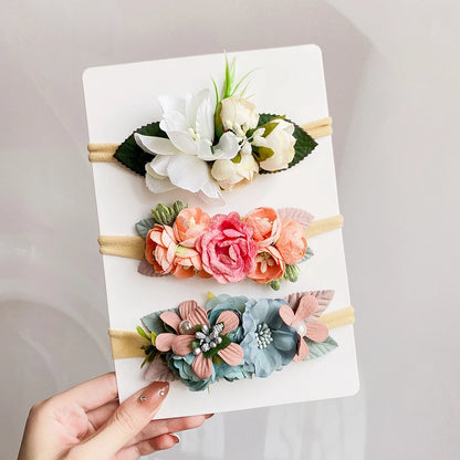 Artificial Flower Baby Headband