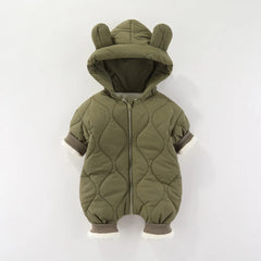 Baby Plush Cotton Jumpsuit, Thick Winter Snowsuit