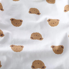 Cartoon Bear tees Overalls Set