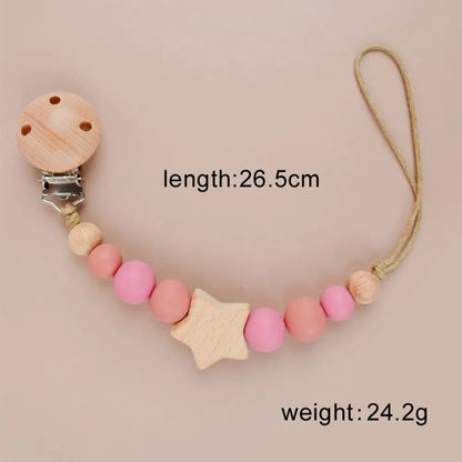 Wood Baby Pacifier Chain - PAMU8