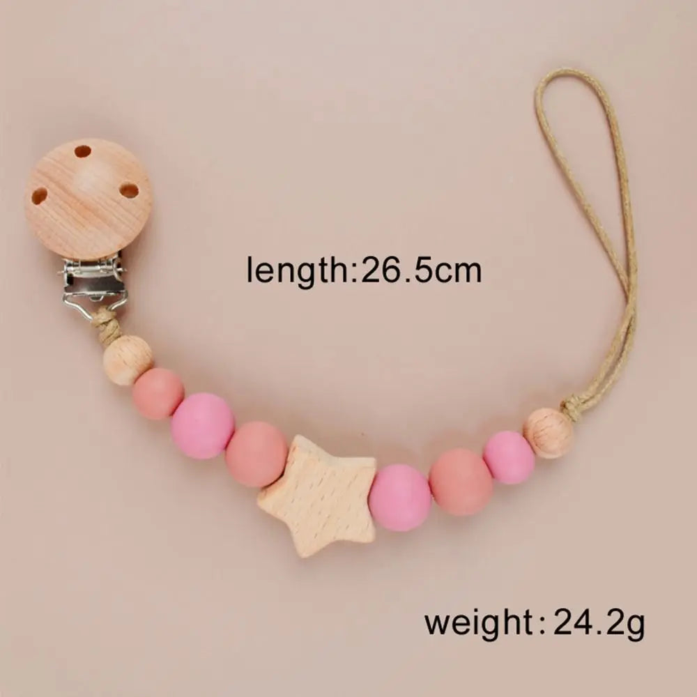 Wood Baby Pacifier Chain