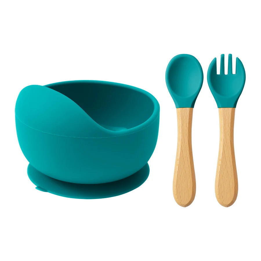 3PCS Baby Silicone Feeding Set - PAMU8