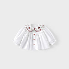 Girls Embroidered Rabbit Blouse