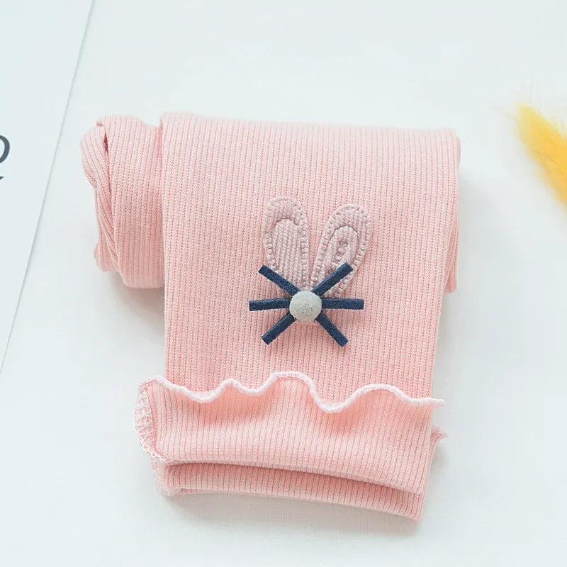 Girls Leggings Cotton Elastic Waist