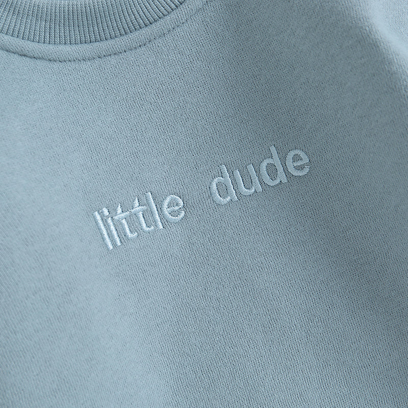 Baby Boys' Letter Embroidery Bodysuit, Fall Sweatshirt