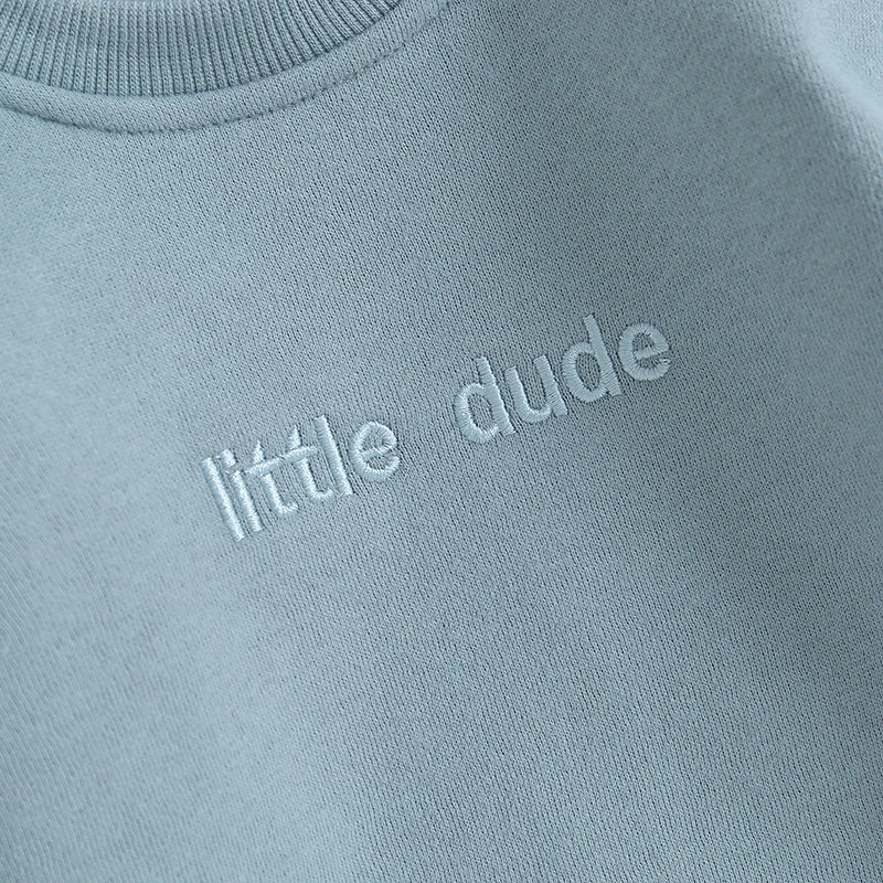 Baby Boys' Letter Embroidery Bodysuit, Fall Sweatshirt