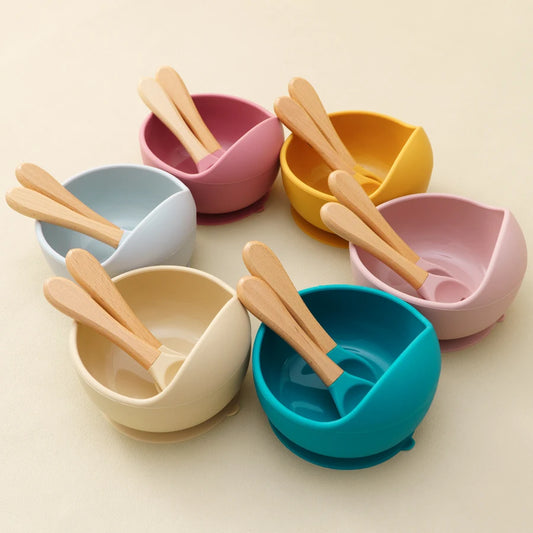 3PCS Baby Silicone Feeding Set - PAMU8