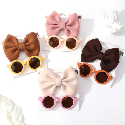 2Pcs/set hair band glasses