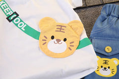 Baby Boys' Bear T-Shirt and Shorts Set, Cotton Summer