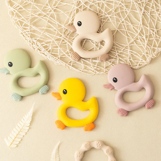 Baby Teether Toys Cartoon Duck Silicone Teether - PAMU8