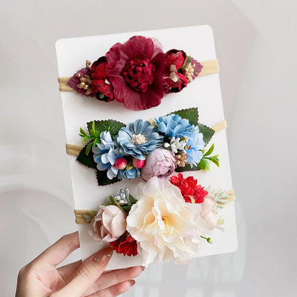 Artificial Flower Baby Headband