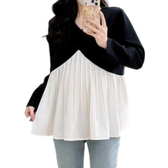 Patchwork Maternity Top
