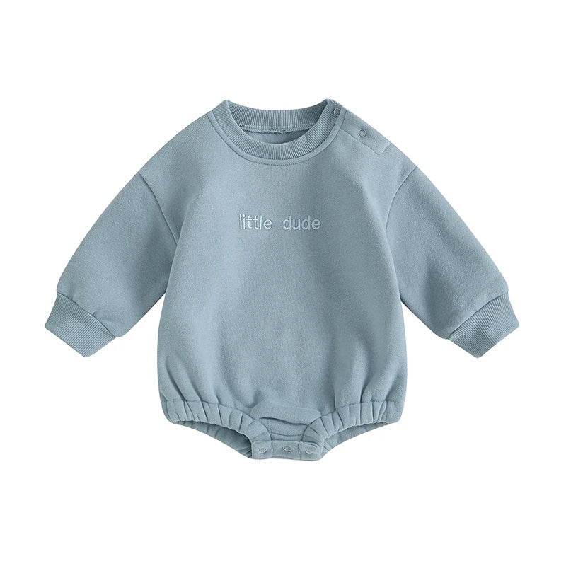 Baby Boys' Letter Embroidery Bodysuit, Fall Sweatshirt