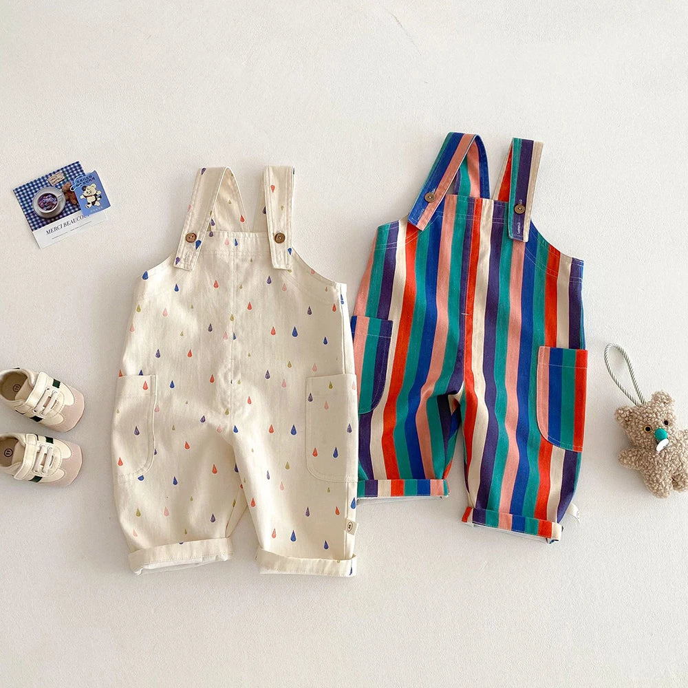 Kids' Spring Jumpsuit, Unisex Casual Romper