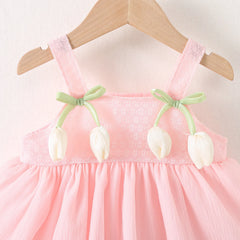 Tulip Suspender Baby Girl Dress