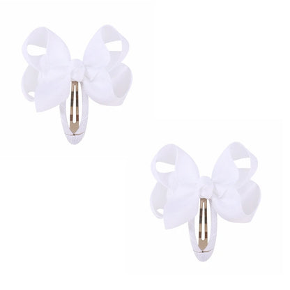 2Pcs Solid Bow Clips