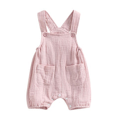 Solid Sleeveless Baby Romper