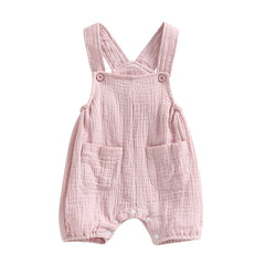 Solid Sleeveless Baby Romper