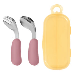 Baby Spoon and Fork Set, 2-Piece Stainless Steel Cutlery