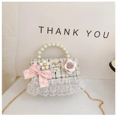Flower Plaid Handbag for Girls (Ages 2-4)