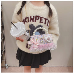 Flower Plaid Handbag for Girls (Ages 2-4)