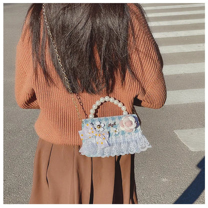 Flower Plaid Handbag