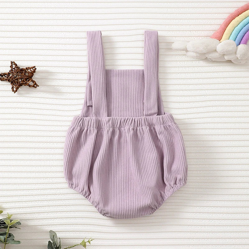 Rainbow Strawberry Embroidery Romper